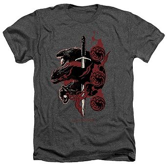 Game Of Thrones Targaryen Dragons Adult Heather T-shirt