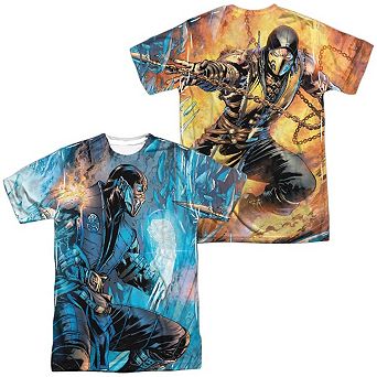 Mortal Kombat Kombat Comic Short Sleeve Adult Poly Crew T-shirt