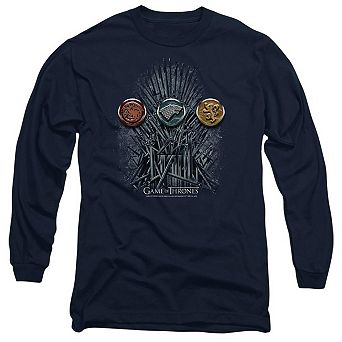 Game Of Thrones For The Throne Sigils Long Sleeve Adult T-shirt