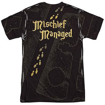 Harry Potter Marauders Map Short Sleeve Adult Poly Crew T-shirt