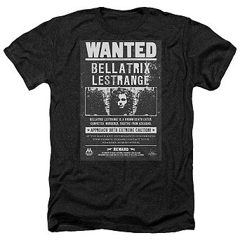 Harry Potter Wanted Bellatrix Adult Heather T-shirt