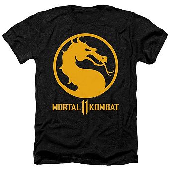 Mortal Kombat 11 Dragon Logo Adult Heather T-shirt