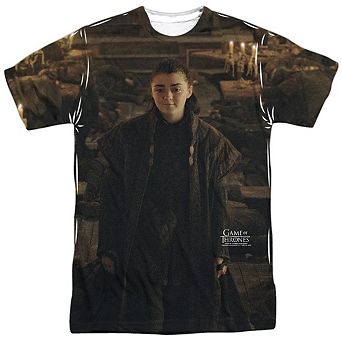 Game Of Thrones Arya For The Throne Short Sleeve Adult Poly Crew T-shirt