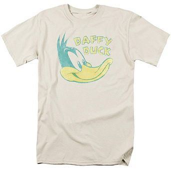Looney Tunes Daffy Head Short Sleeve Adult T-shirt