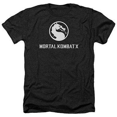 Mortal Kombat X Dragon Logo Adult Heather T-shirt