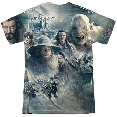 Hobbit Epic Poster (front/back) Short Sleeve Adult Poly Crew T-shirt