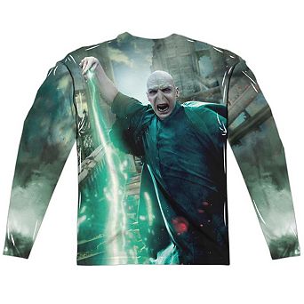 Harry Potter Harry Vs Voldemort Long Sleeve Adult Poly Crew T-shirt