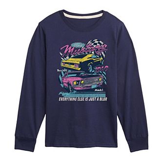 Boys 8-20 Ford Mustang Blur Long Sleeve Graphic Tee