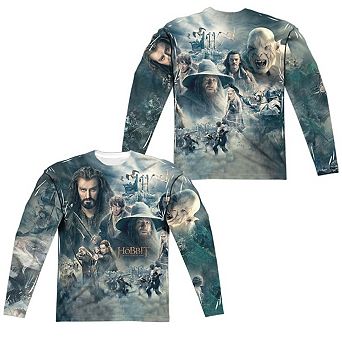 Hobbit Epic Poster Long Sleeve Adult Poly Crew T-shirt
