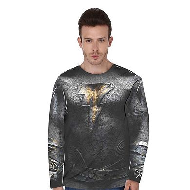 Black Adam Outfit Long Sleeve Adult Poly Crew T-shirt