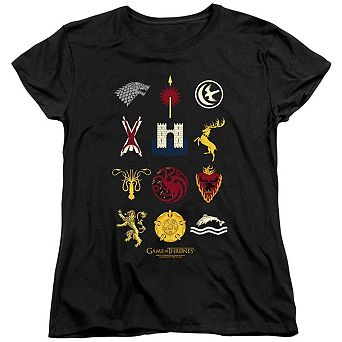 Game Of Thrones House Sigils Short Sleeve Women´s T-Shirt
