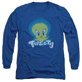 Looney Tunes Tweety Swirl Long Sleeve Adult T-shirt