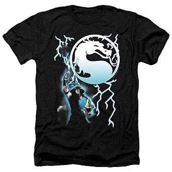 Mortal Kombat Klassic Raiden Adult Heather T-shirt