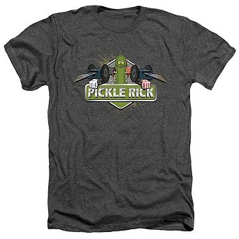 Rick And Morty Pickle Rick Adult Heather T-shirt