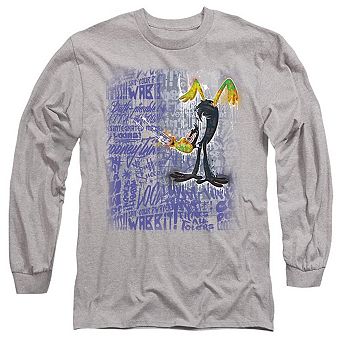 Looney Tunes Graffiti Duck Long Sleeve Adult T-shirt