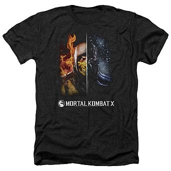 Mortal Kombat Fire And Ice Adult Heather T-shirt