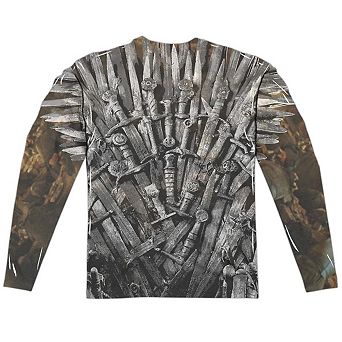 Game Of Thrones Arya For The Throne Long Sleeve Adult Poly Crew T-shirt