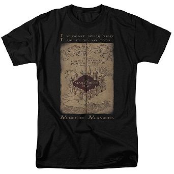 Harry Potter Marauders Map Words Short Sleeve Adult T-shirt
