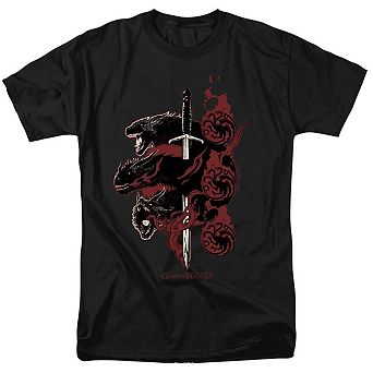 Game Of Thrones Targaryen Dragons Short Sleeve Adult T-shirt