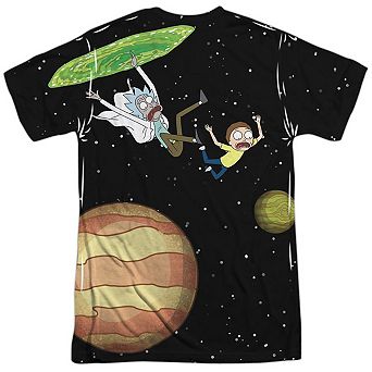 Rick And Morty Rick And Morty In Space Short Sleeve Adult Poly Crew T-shirt