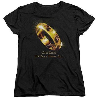 Lord Of The Rings One Ring Short Sleeve Womens T-shirt