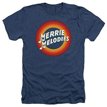 Looney Tunes Merrie Logo Adult Heather T-shirt