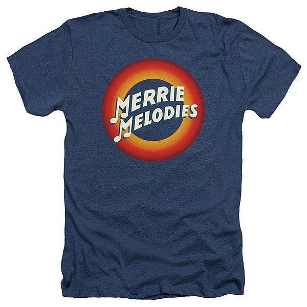 Looney Tunes Merrie Logo Adult Heather T Shirt