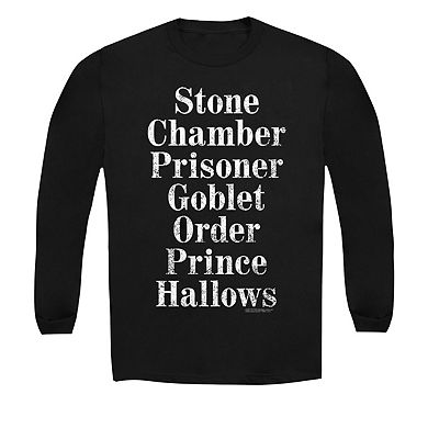 Harry Potter Titles Long Sleeve Adult T-shirt