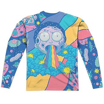 Rick And Morty Goodbye Long Sleeve Adult Poly Crew T-shirt