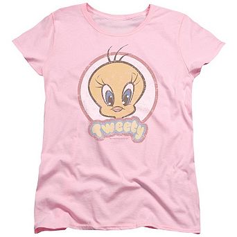 Looney Tunes Retro Tweety Short Sleeve Womens T-shirt