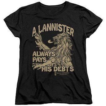 Game Of Thrones Debts Short Sleeve Women´s T-Shirt