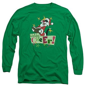 Looney Tunes Cheer Sylvester Long Sleeve Adult T-shirt