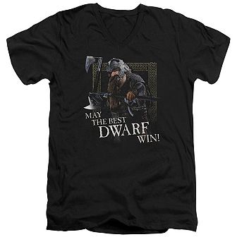 Lord Of The Rings The Best Dwarf Short Sleeve Adult V Neck T-shirt