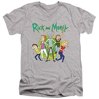 Rick And Morty Family Fights Together Short Sleeve T-shirt