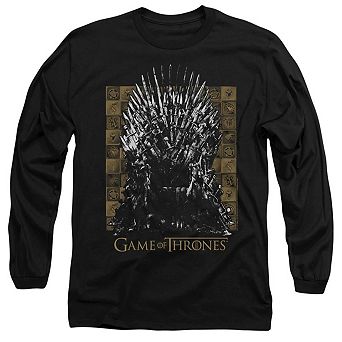 Game Of Thrones Iron Throne Long Sleeve Adult T-shirt