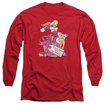Looney Tunes Lola Present Long Sleeve Adult T-shirt