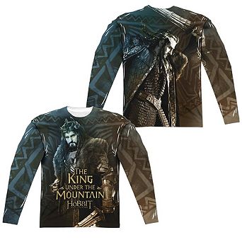 Hobbit King Long Sleeve Adult Poly Crew T-shirt