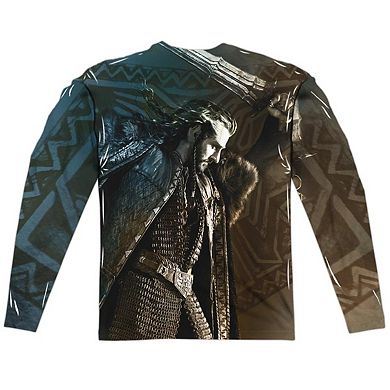 Hobbit King Long Sleeve Adult Poly Crew T-shirt