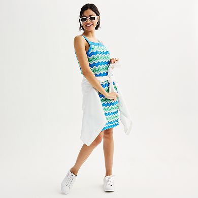 Juniors' Freshman Sleeveless Crochet Dress