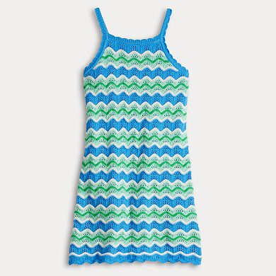 Juniors' Freshman Sleeveless Crochet Dress