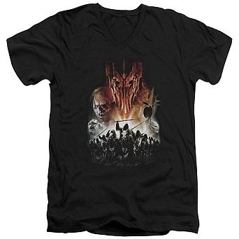 Lord Of The Rings Evil Rising Short Sleeve Adult V Neck T-shirt