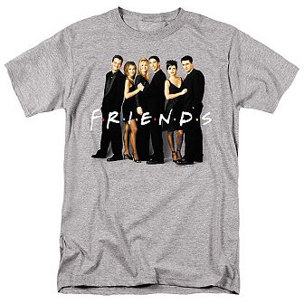 Friends Cast In Black Short Sleeve Adult T-shirt