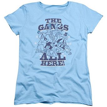 Looney Tunes Blue Gang Short Sleeve Womens T-shirt