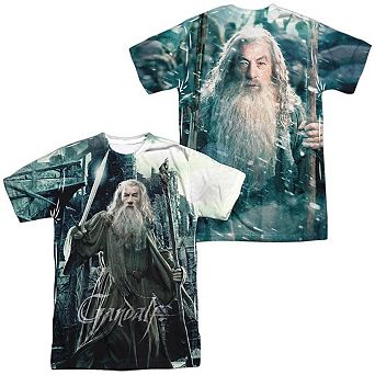 Hobbit Wizard (front/back) Short Sleeve Adult Poly Crew T-shirt