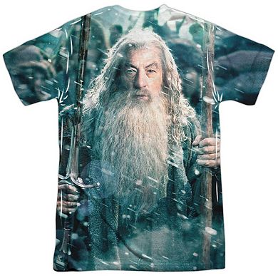 Hobbit Wizard (front/back) Short Sleeve Adult Poly Crew T-shirt