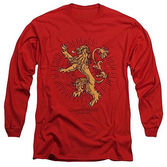 Game Of Thrones Lannister Burst Sigil Long Sleeve Adult T-shirt