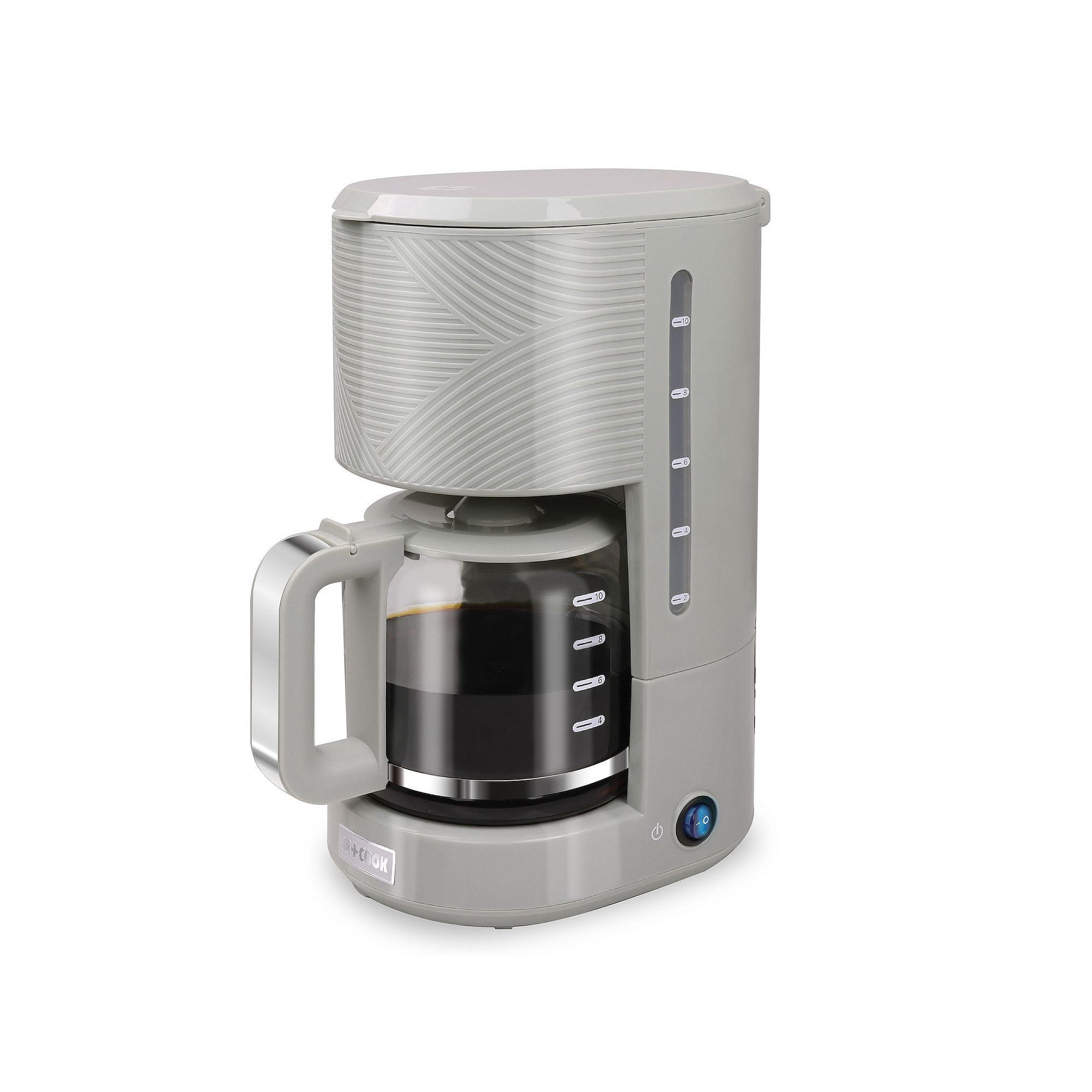 Art and Cook Crosshatch Coffee Maker, Sage Gray