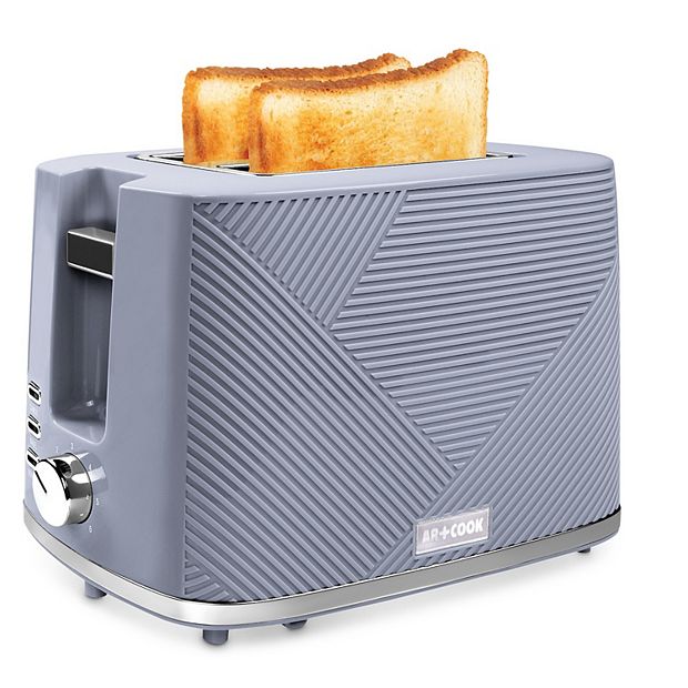 ソフトタッチホットカバ-2m*2m色グレー Art and Cook Crosshatch 2-Slice Toaster
