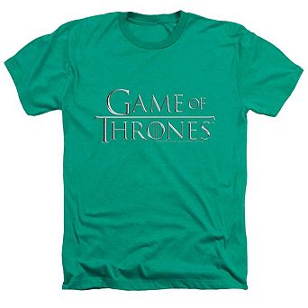Game Of Thrones Chrome Logo Adult Heather T-shirt