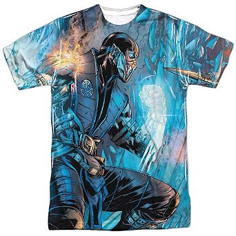 Mortal Kombat Kombat Comic Short Sleeve Adult Poly Crew T-shirt